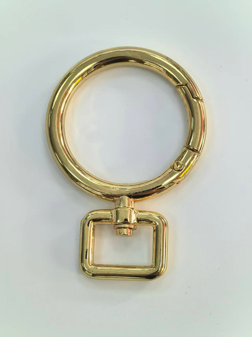Round Spring Gate Ring with Swivel Loop