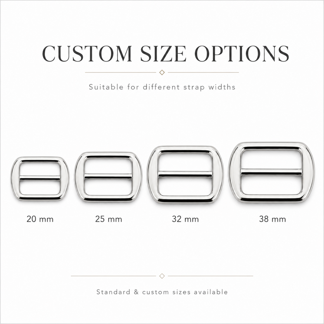 Curved Rectangular Strap Slider