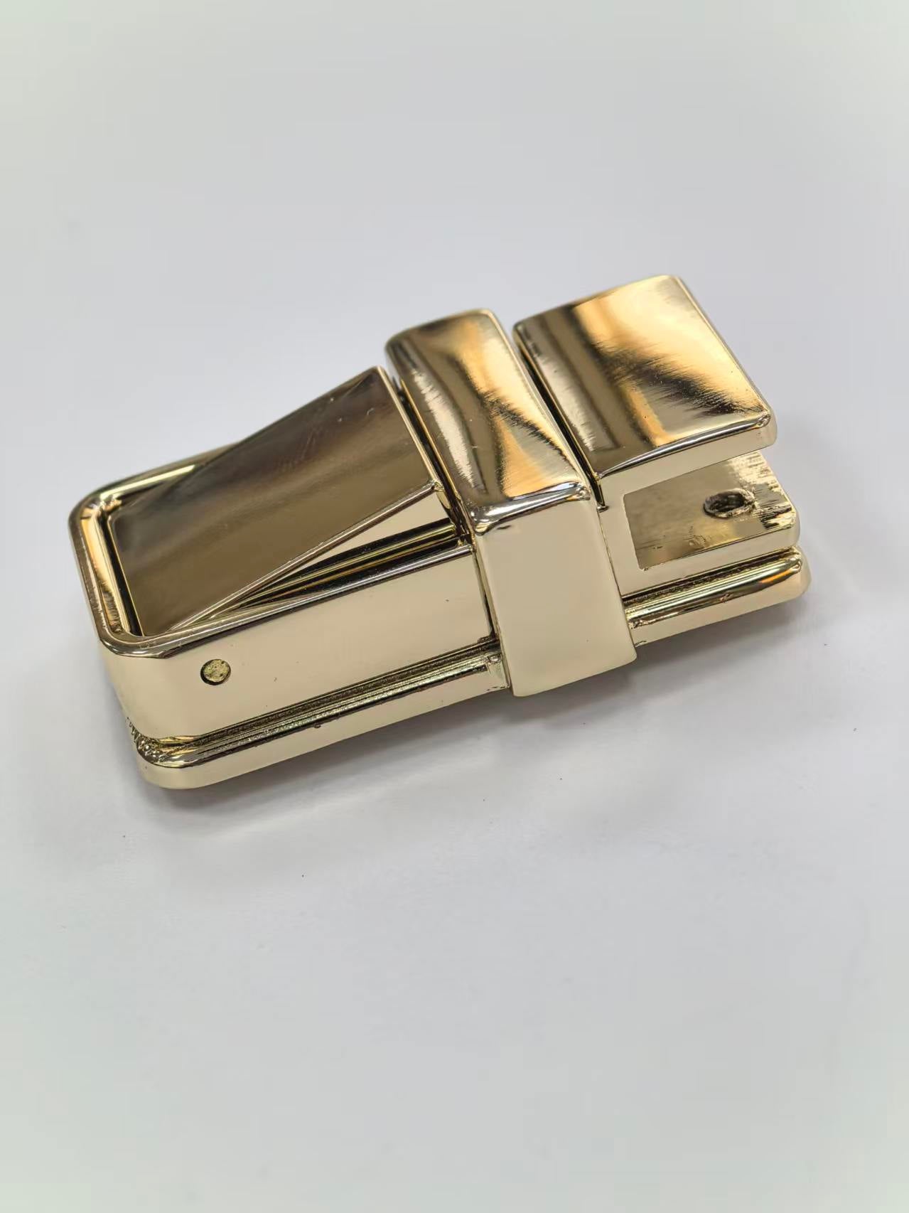 Rectangular Framed Push Lock Bag Clasp