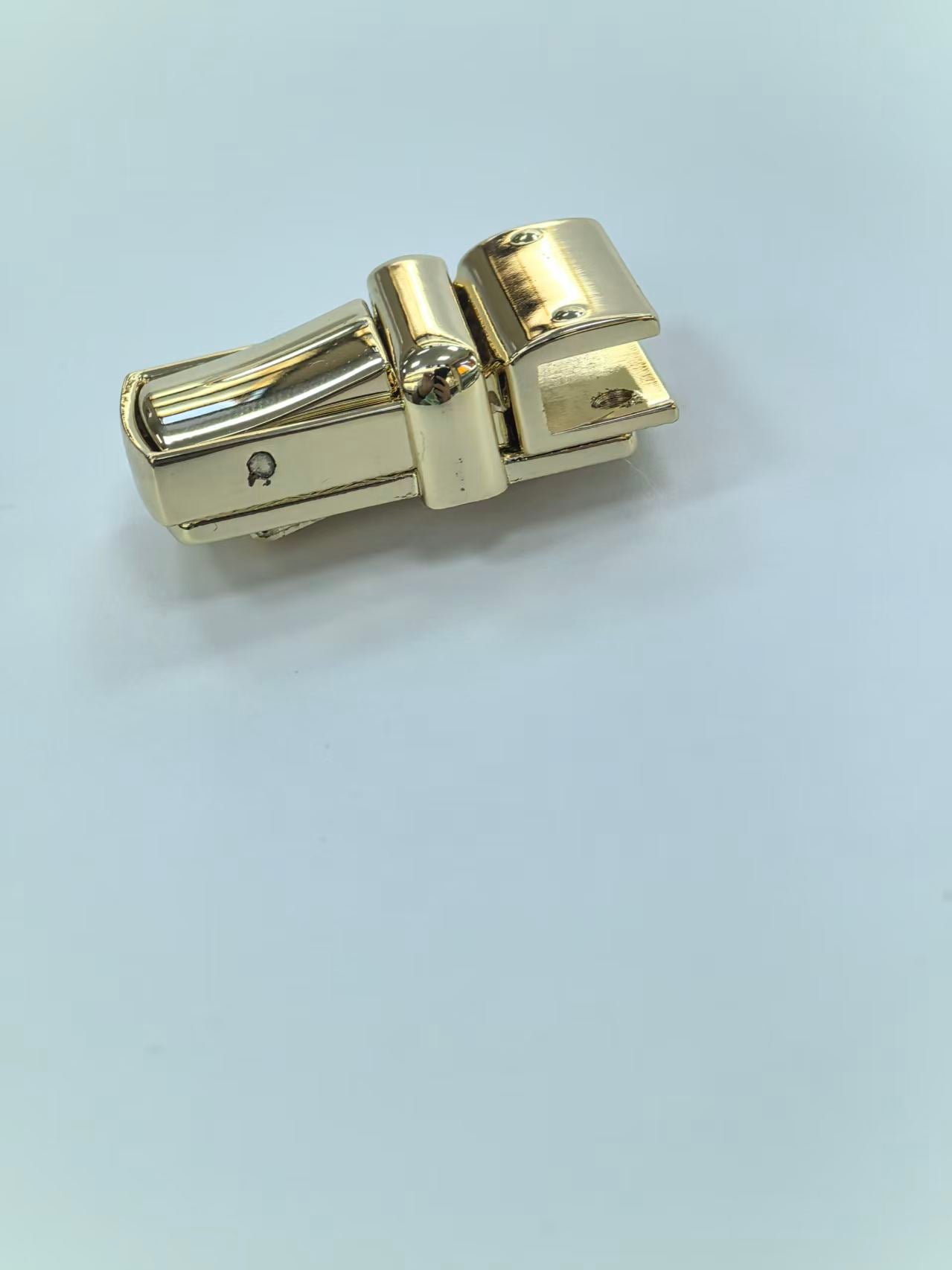 Rectangular Push Lock Bag Clasp