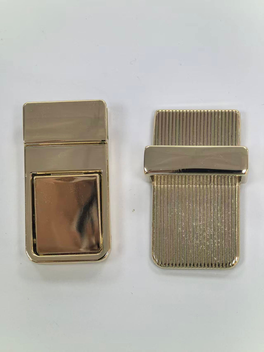 Rectangular Framed Push Lock Bag Clasp