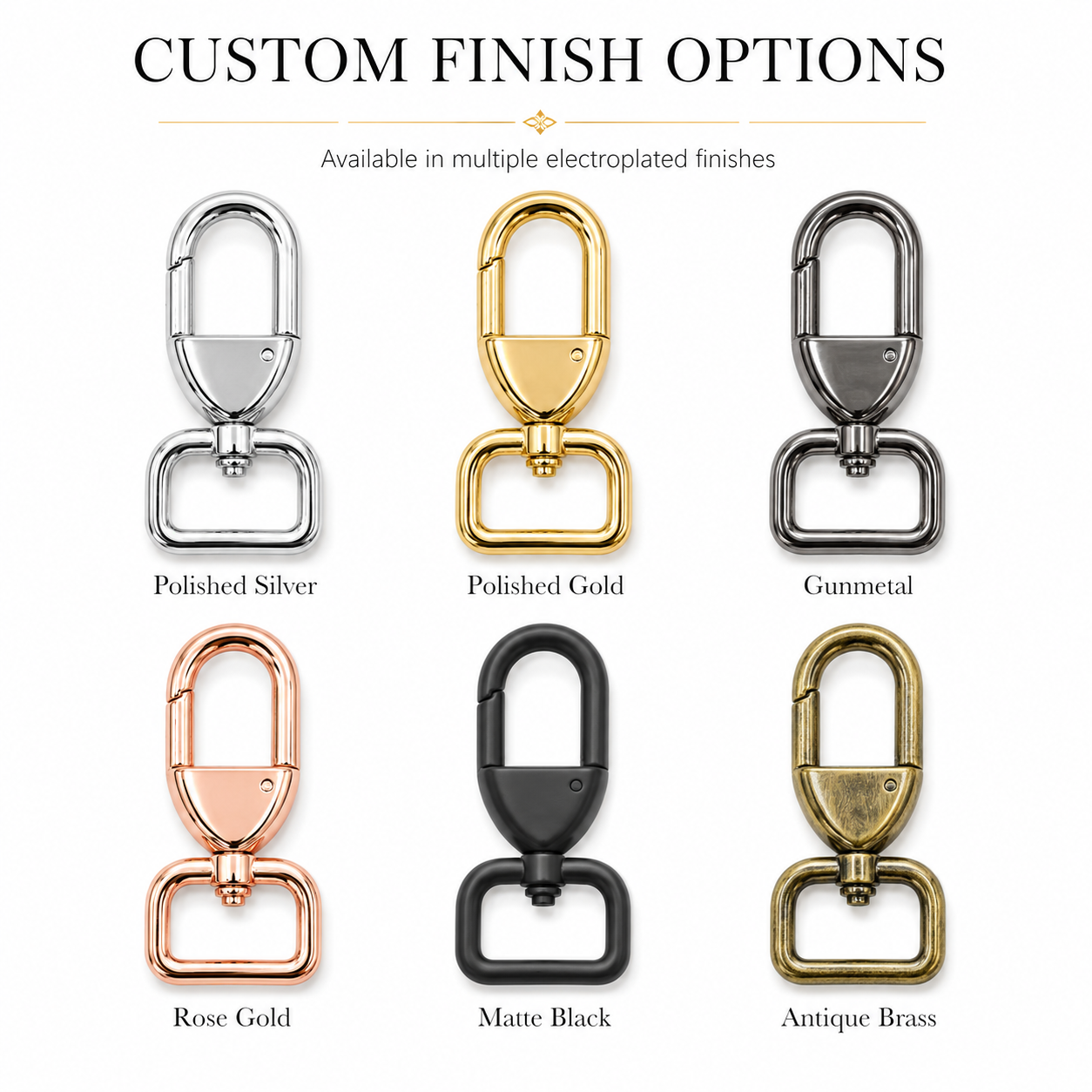 Oval Spring Gate Swivel Snap Hook