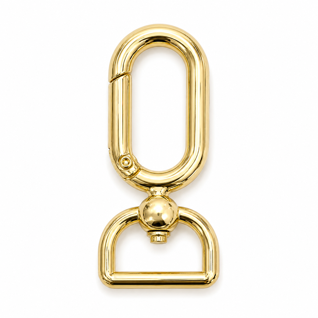 Oval Spring Gate Swivel Snap Hook with D-Ring