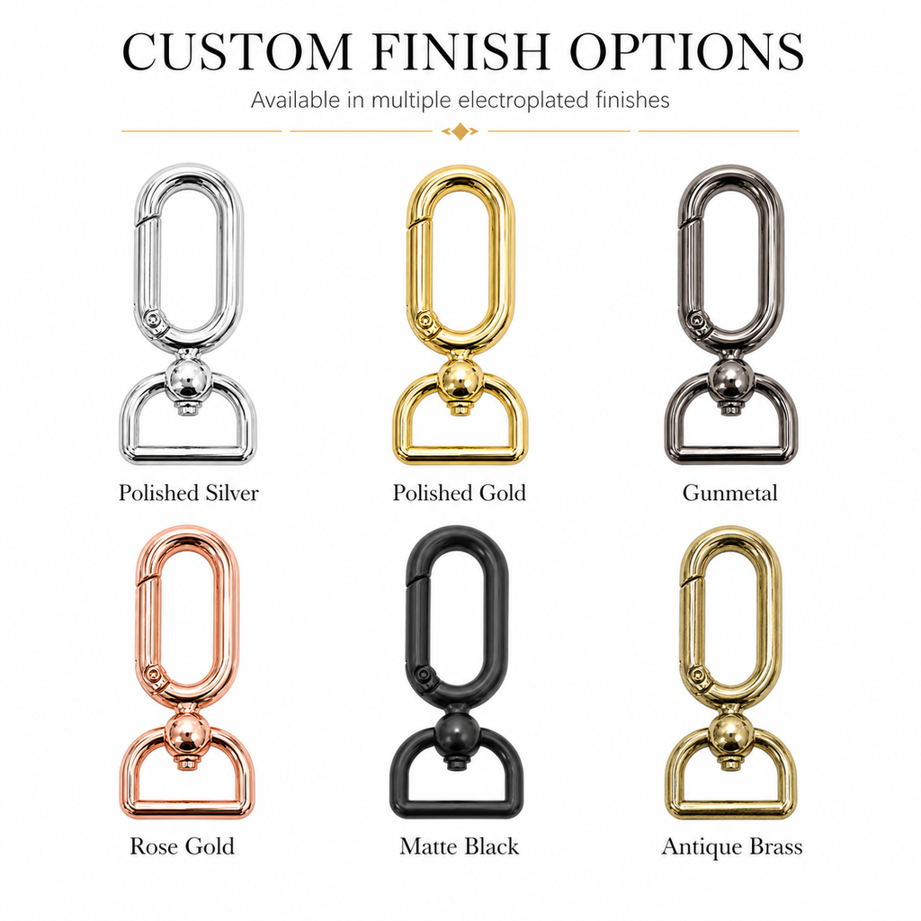 Oval Spring Gate Swivel Snap Hook with D-Ring