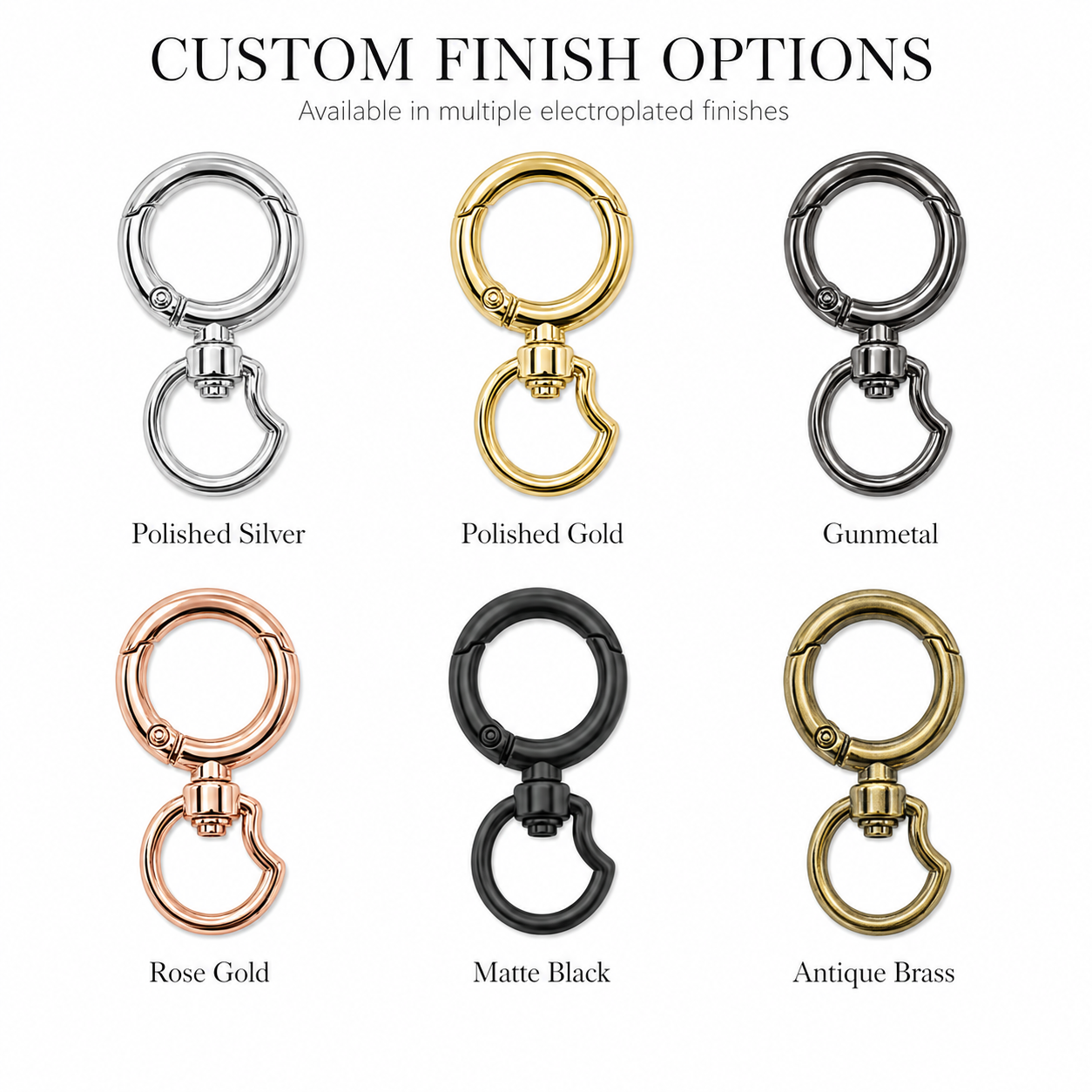 Round Spring Gate Swivel Snap Hook