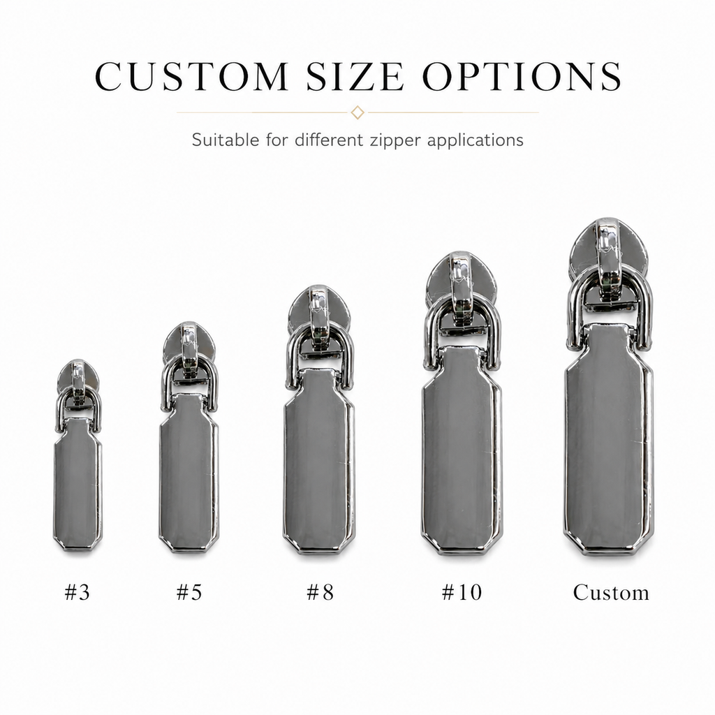 Flat Rectangular Metal Zipper Puller