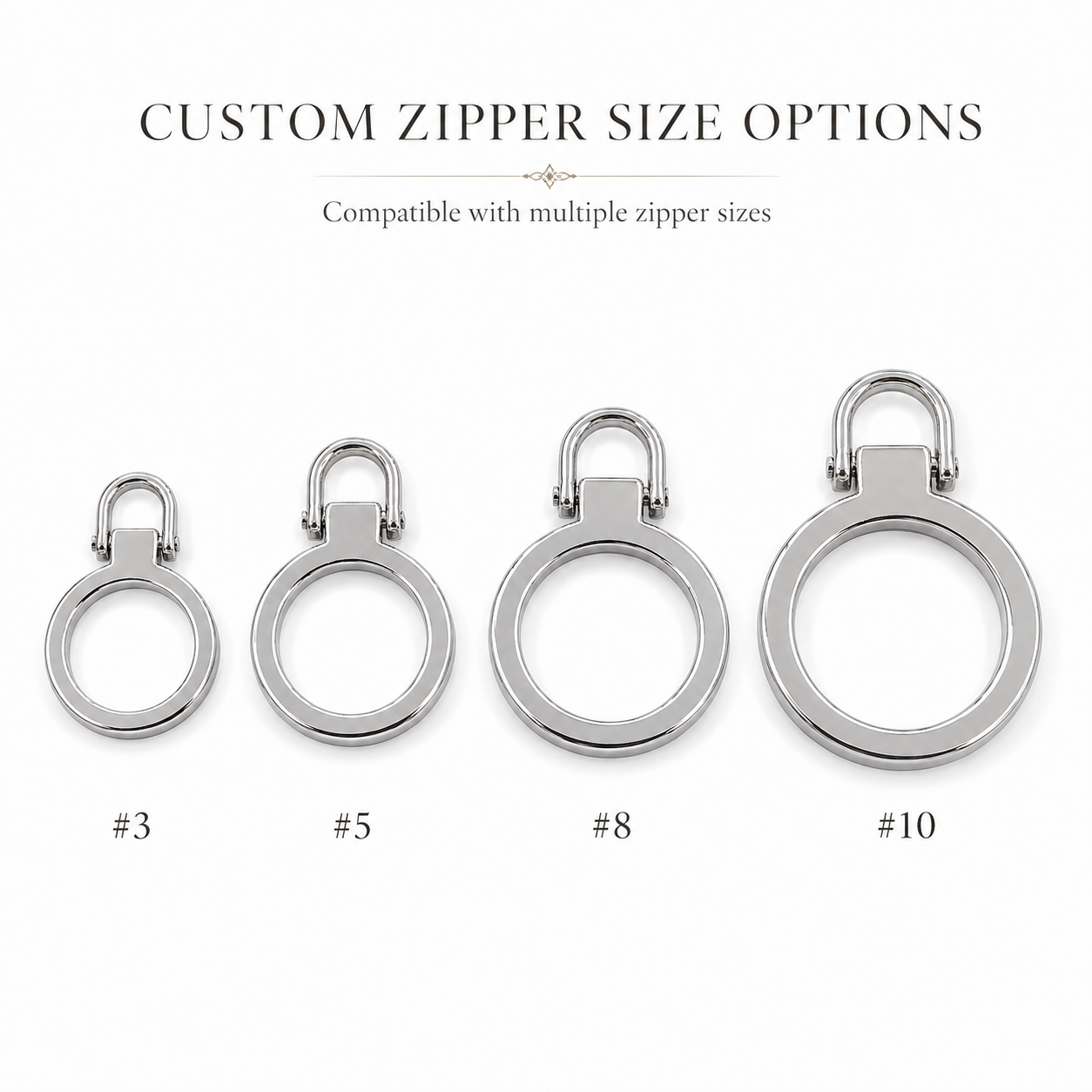Round Ring Metal Zipper Puller