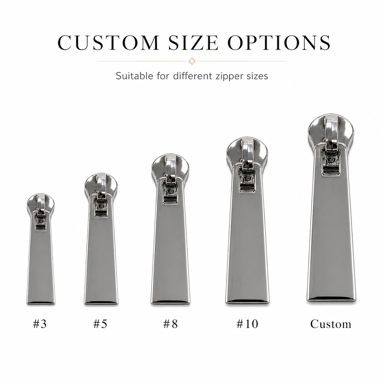 Tapered Metal Zipper Puller