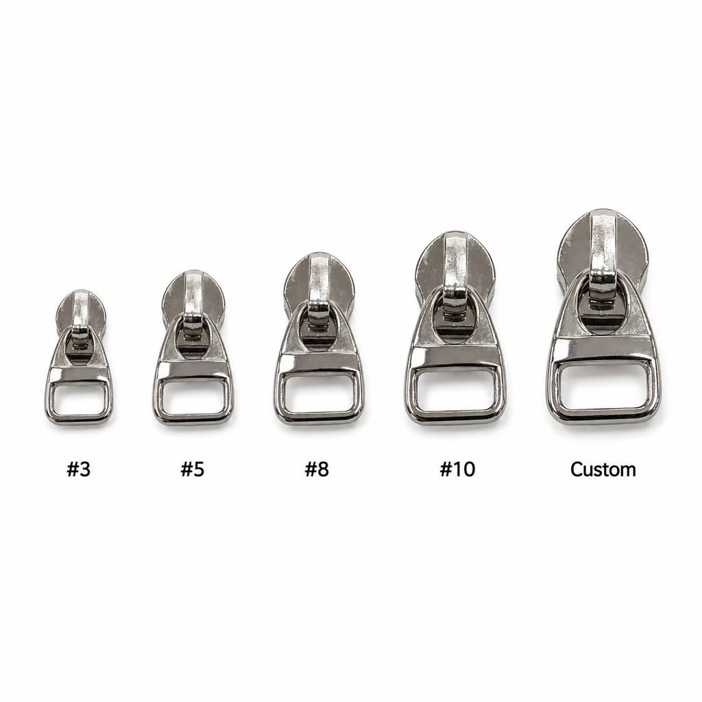 Rectangular Cutout Metal Zipper Puller