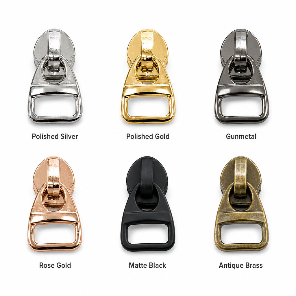 Rectangular Cutout Metal Zipper Puller