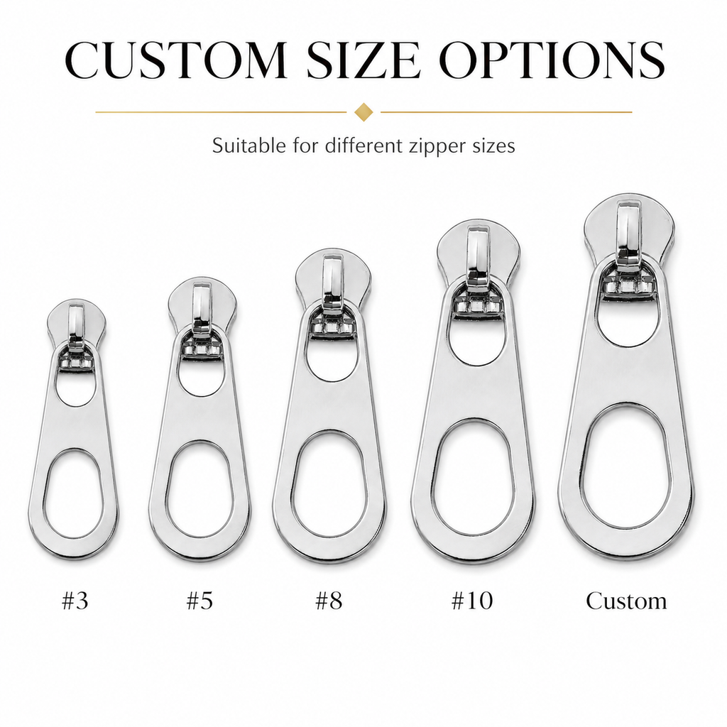 Double Cutout Metal Zipper Puller