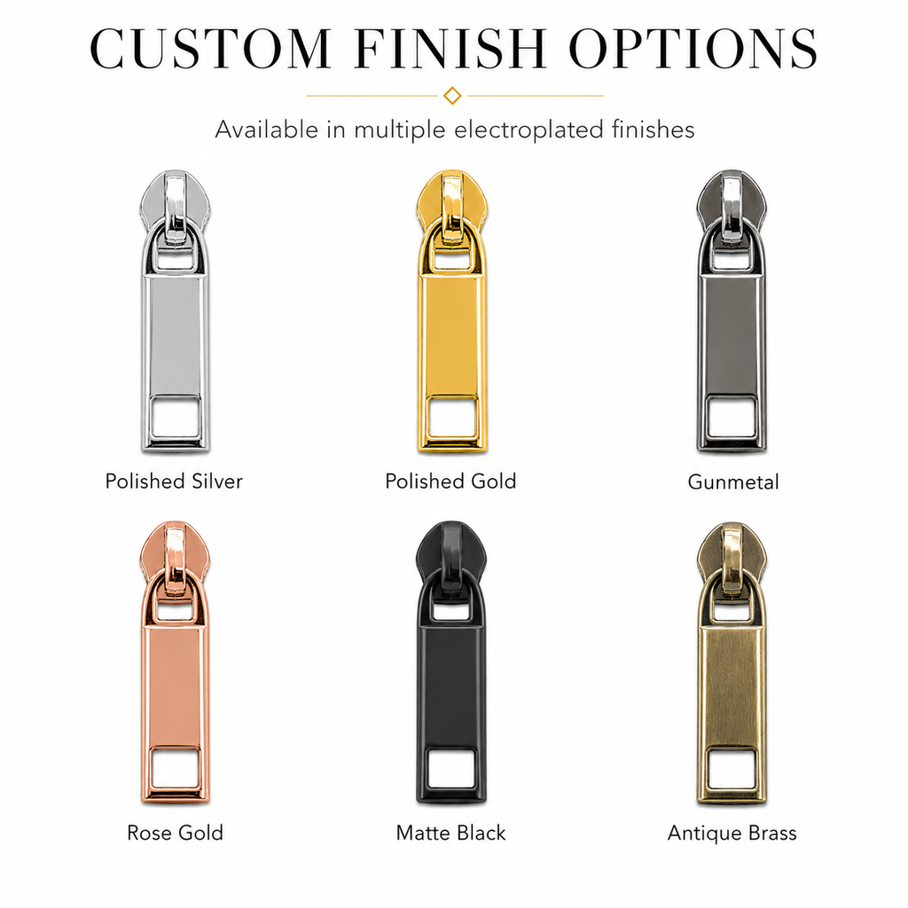 Double Cutout Rectangular Metal Zipper Puller