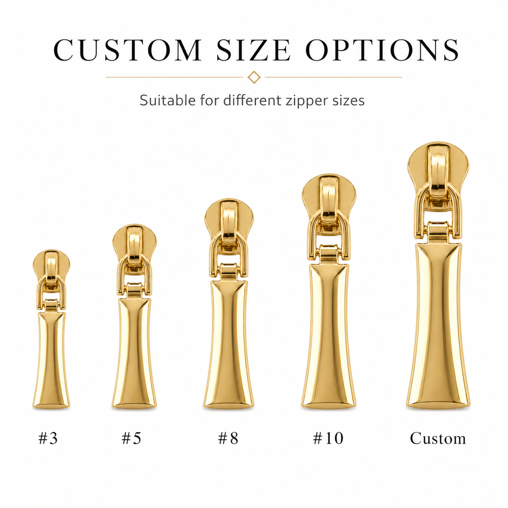 Sculpted Flared Metal Zipper Puller