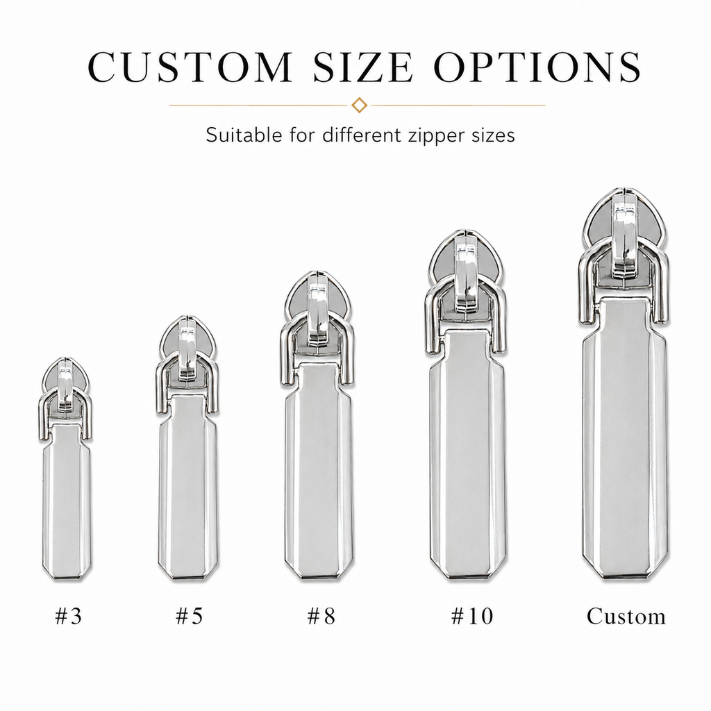 Beveled Rectangular Metal Zipper Puller