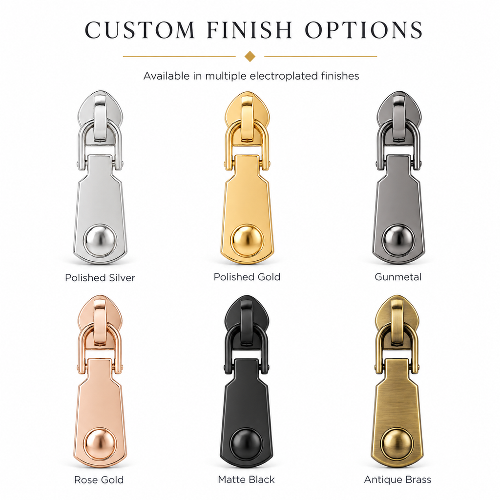 Dome Stud Metal Zipper Puller