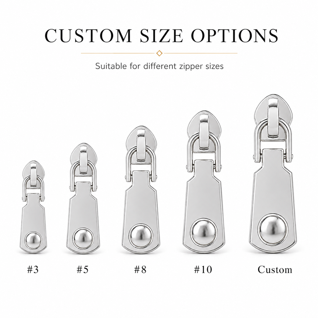 Dome Stud Metal Zipper Puller