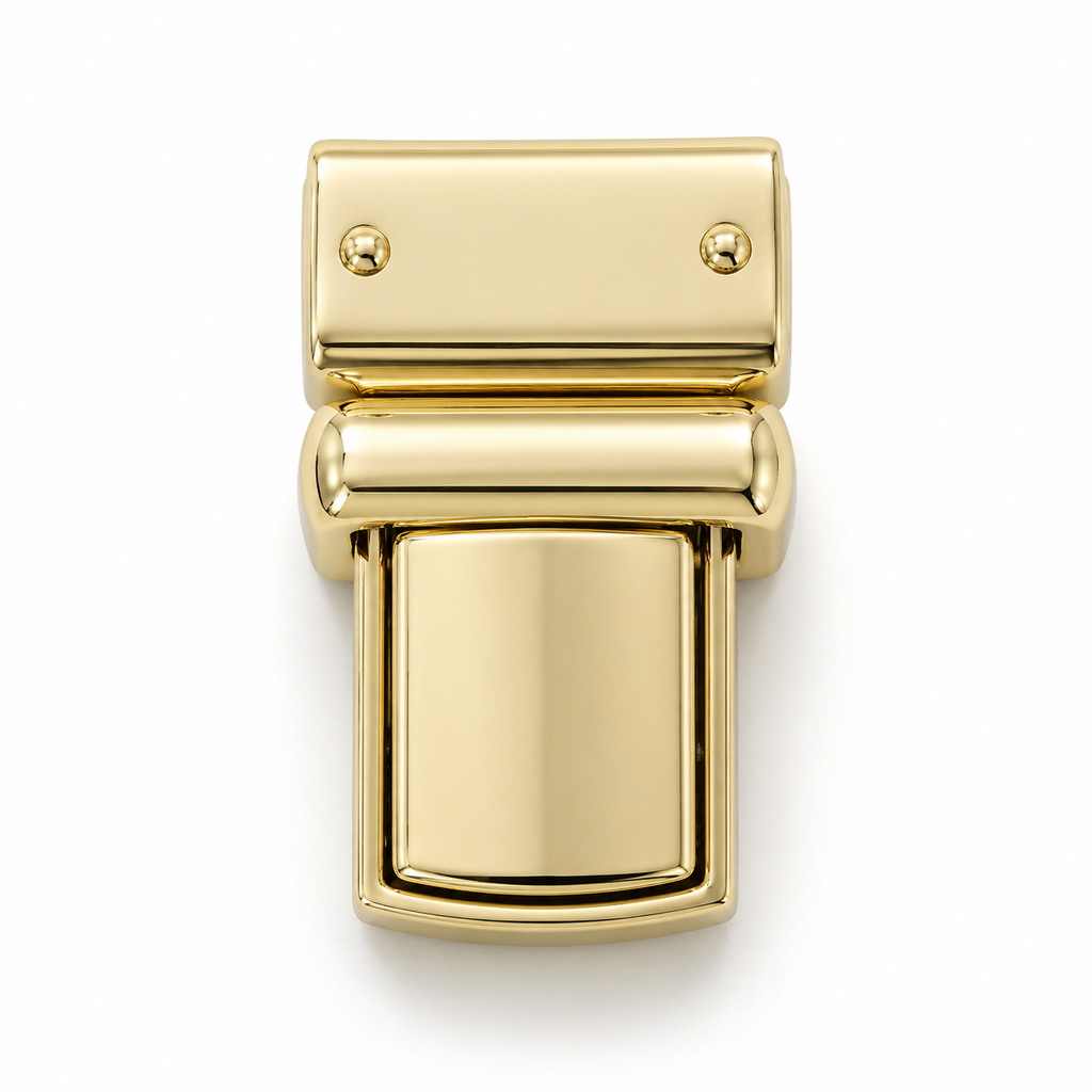 Rectangular Push Lock Bag Clasp