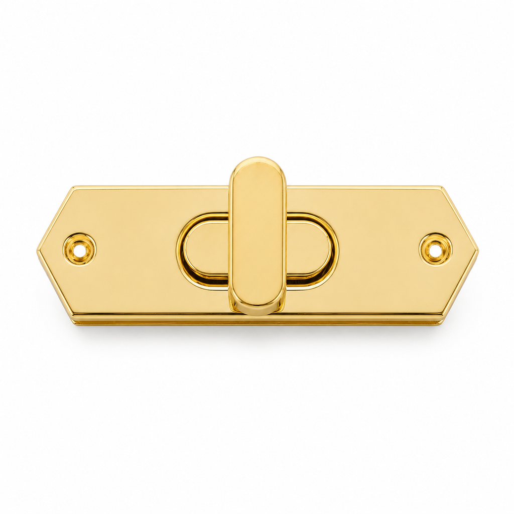 Long Plate Turn Lock Bag Closure