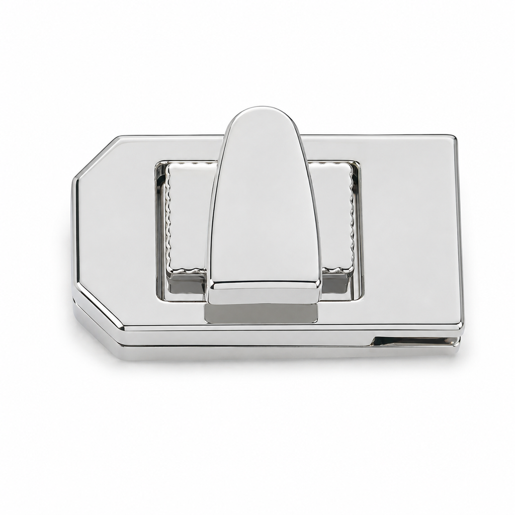 Beveled Rectangular Turn Lock Bag Closure
