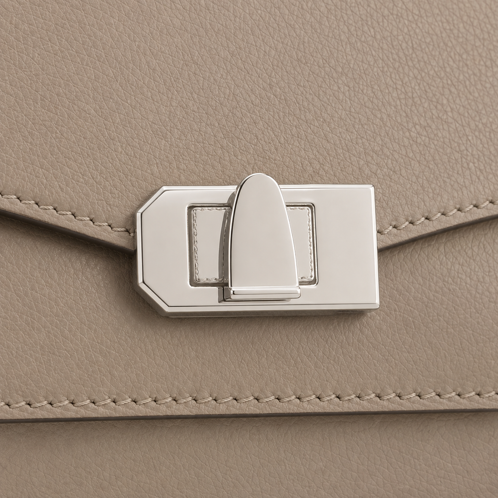 Beveled Rectangular Turn Lock Bag Closure