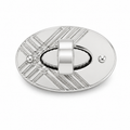 Textured Oval Turn Lock Bag Closure