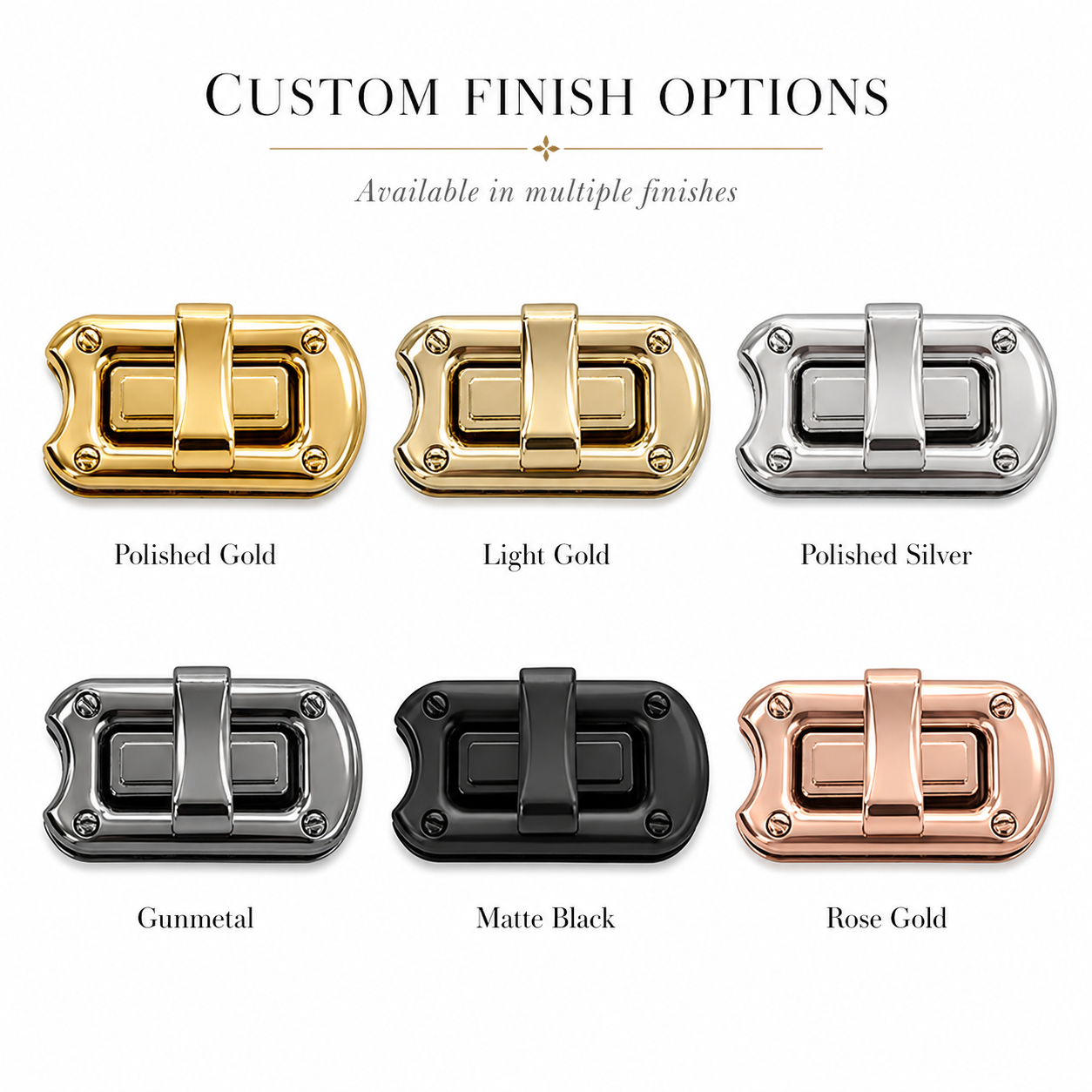 Rectangular Flip Clasp Bag Lock