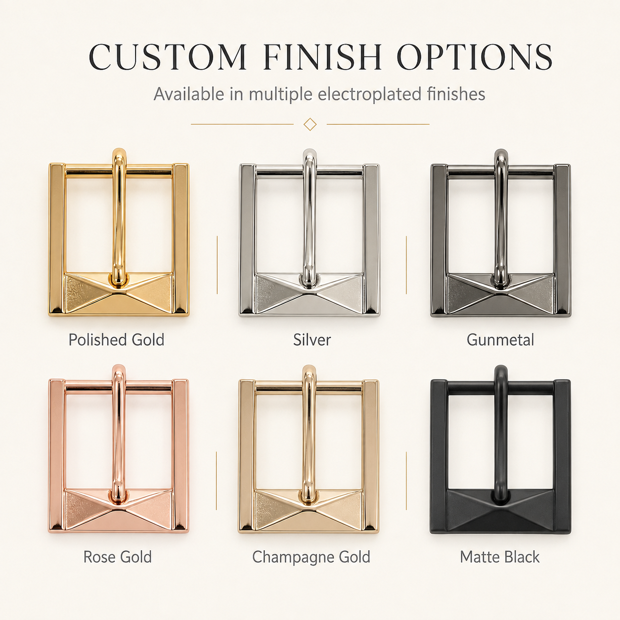 Geometric Square Pin Buckle