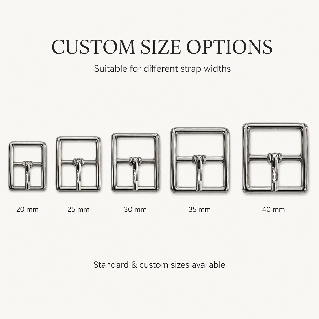 Square Center Bar Pin Buckle