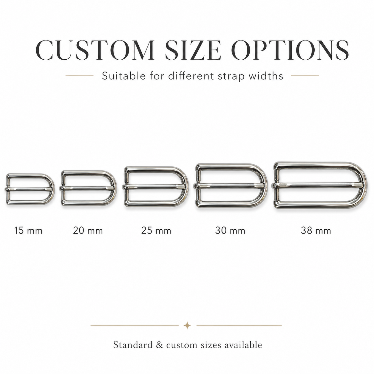 Elongated D-Shaped Pin Buckle
