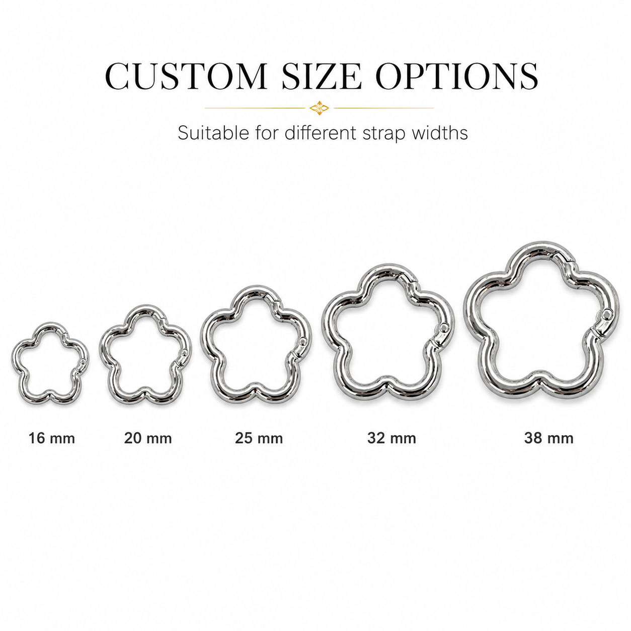 Flower-Shaped Spring Gate Ring