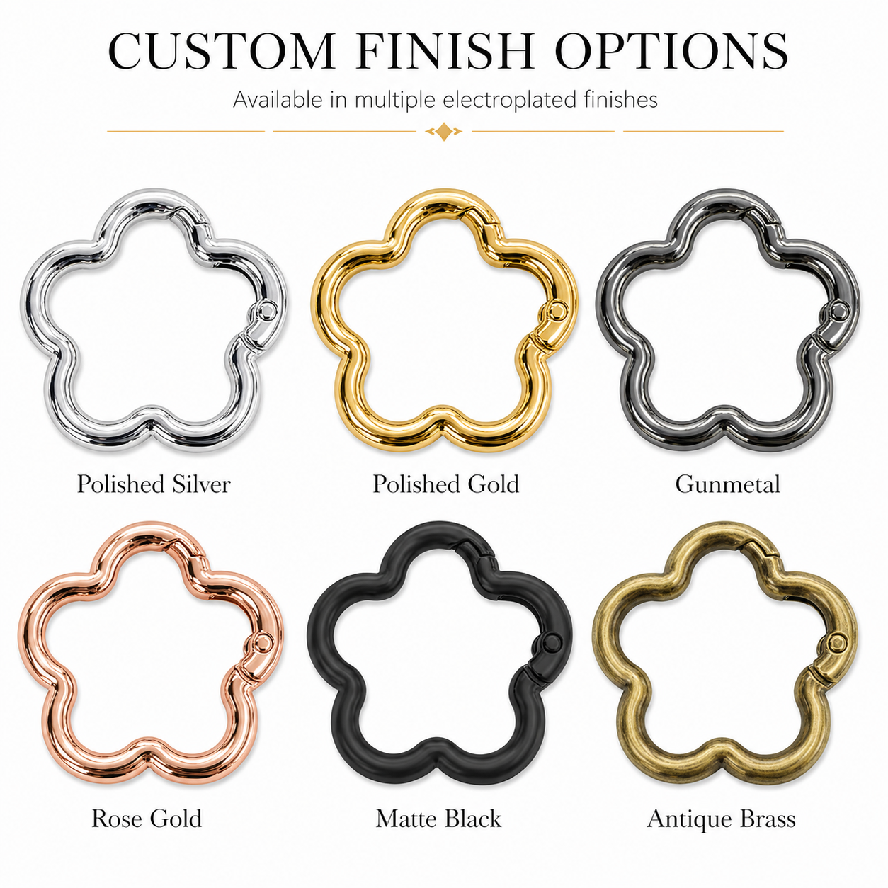 Flower-Shaped Spring Gate Ring