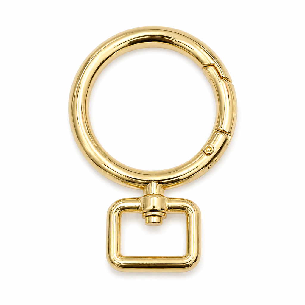Round Spring Gate Ring with Swivel Loop