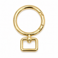 Round Spring Gate Ring with Swivel Loop