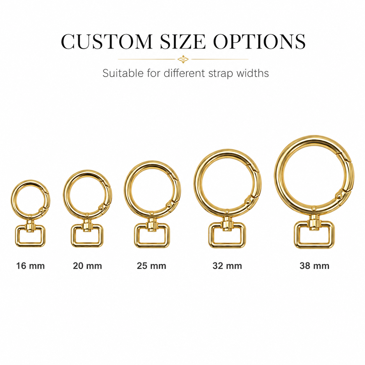 Round Spring Gate Ring with Swivel Loop