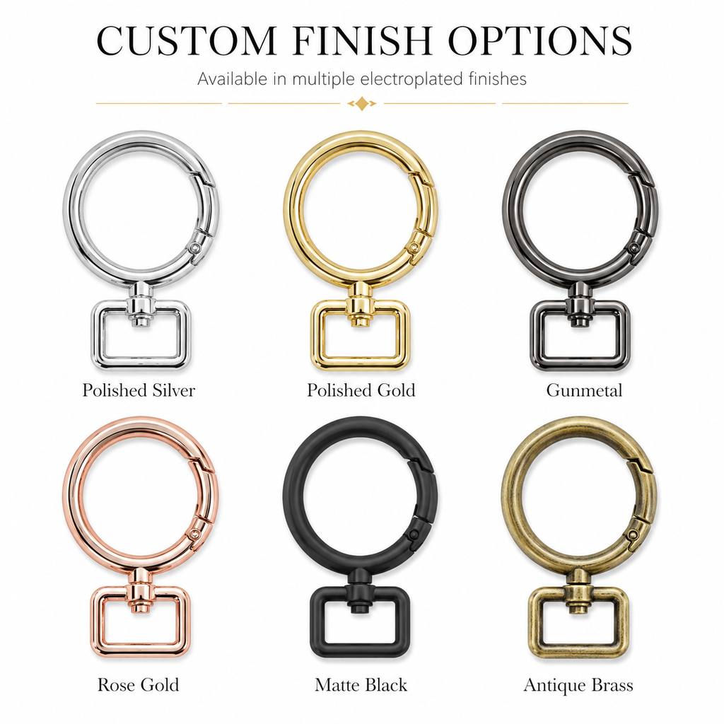 Round Spring Gate Ring with Swivel Loop