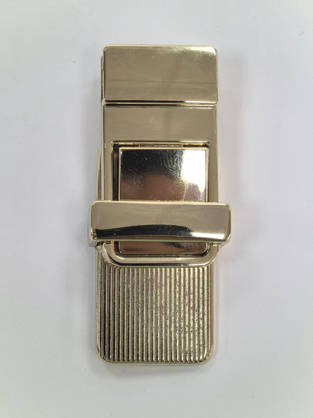 Rectangular Framed Push Lock Bag Clasp